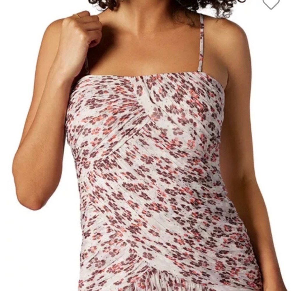 NWT Joie | Strapless Floral Dress in Pink and Cream